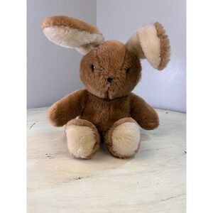 Dakin Bunny Rabbit Plush Vintage 1978 Brown Cream Stuffed Animal 15" Toy